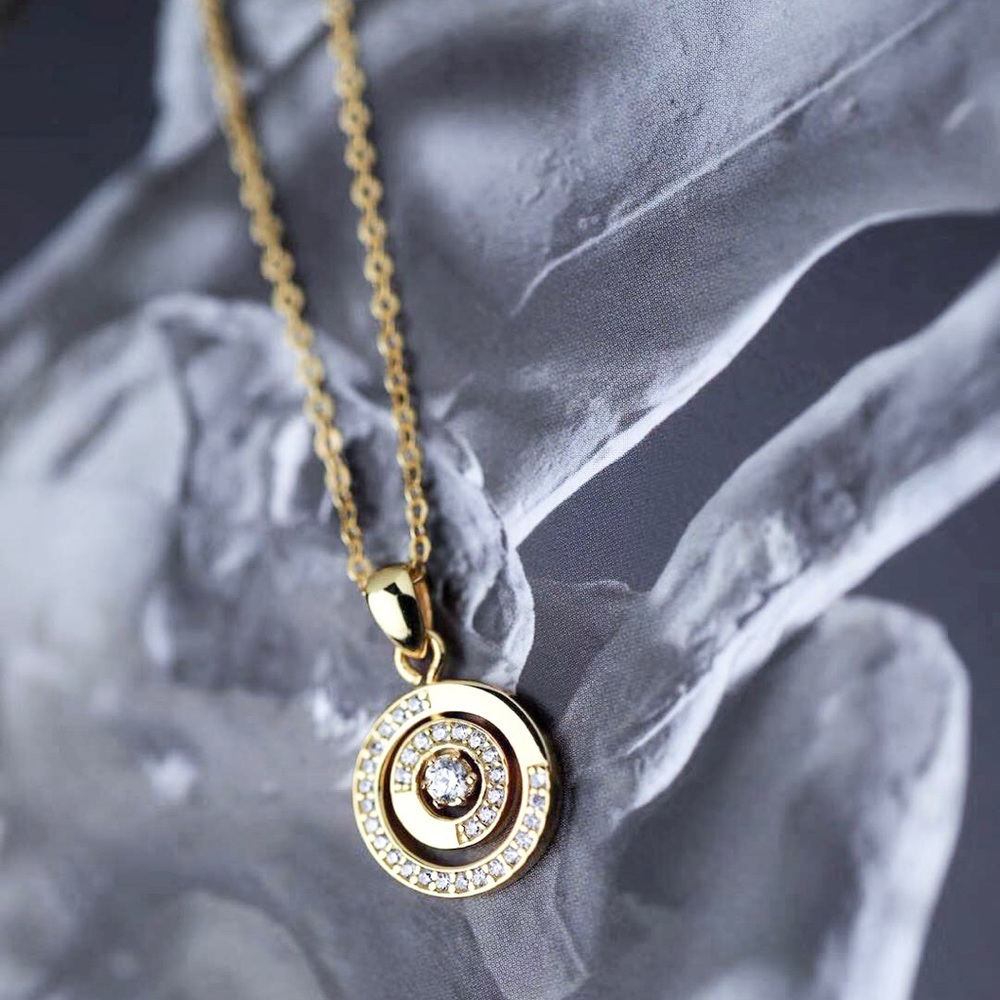 18k gold plated sterling silver necklace